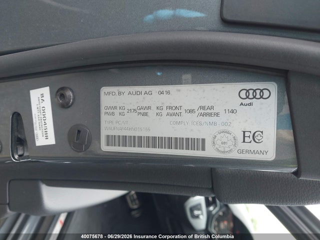 WAUFNAF44HN015155 Audi A4