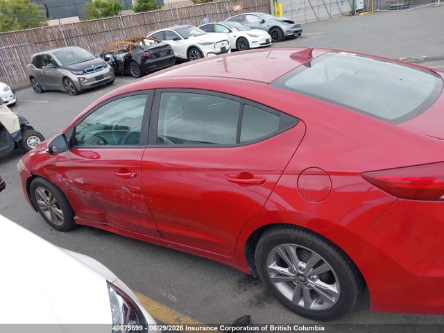 2018 Hyundai Elantra Sel/value/limited მანქანა იყიდება აუქციონზე, vin: KMHD84LF5JU542394, აუქციონის ნომერი: 40075699