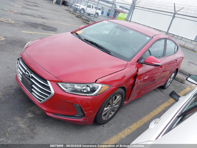 2018 Hyundai Elantra Sel/value/limited მანქანა იყიდება აუქციონზე, vin: KMHD84LF5JU542394, აუქციონის ნომერი: 40075699