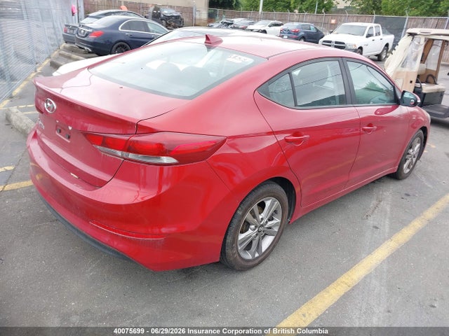2018 Hyundai Elantra Sel/value/limited მანქანა იყიდება აუქციონზე, vin: KMHD84LF5JU542394, აუქციონის ნომერი: 40075699