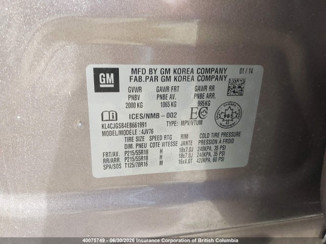 Buick Encore 2014 KL4CJGSB4EB661991 Image 9