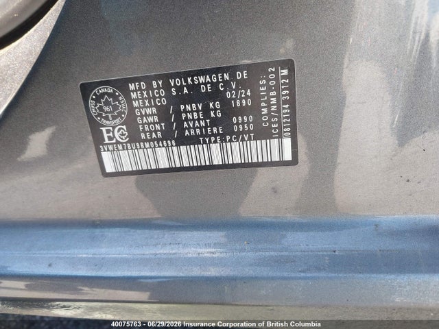 Volkswagen Jetta 2024 3VWEM7BU9RM054696 Image 9