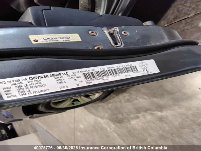 Продаж на аукціоні авто 2012 Jeep Patriot Sport/north, vin: 1C4NJRAB1CD620604, номер лоту: 40075776