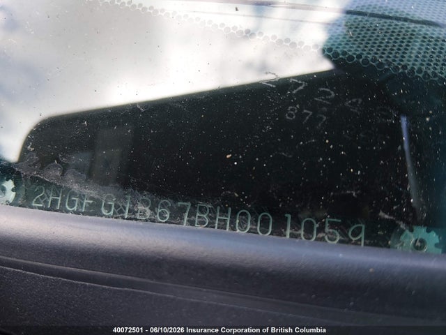 Продаж на аукціоні авто 2011 Honda Civic Lx, vin: 2HGFG1B67BH001059, номер лоту: 40072501