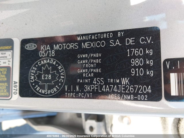 KIA Forte 2018 3KPFL4A74JE267204 Image 9