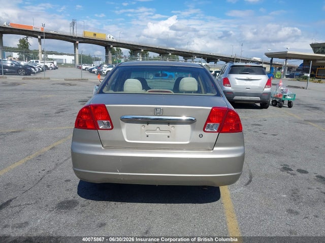 2003 Honda Civic მანქანა იყიდება აუქციონზე, vin: 2HGES16423H930855, აუქციონის ნომერი: 40075867