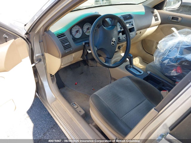 2003 Honda Civic მანქანა იყიდება აუქციონზე, vin: 2HGES16423H930855, აუქციონის ნომერი: 40075867