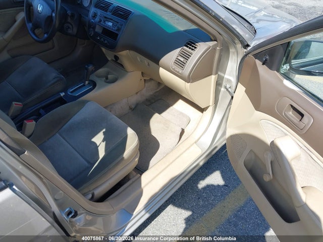 2003 Honda Civic მანქანა იყიდება აუქციონზე, vin: 2HGES16423H930855, აუქციონის ნომერი: 40075867