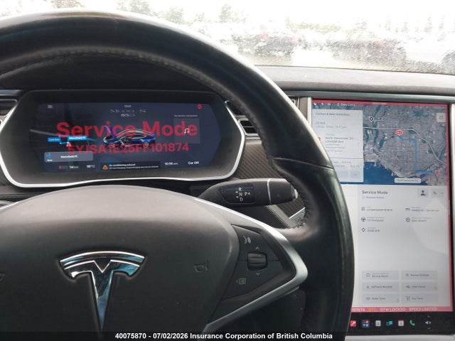 40075870 :رقم المزاد ، 5YJSA1E25FF101874 vin ، 2015 Tesla Model S مزاد بيع