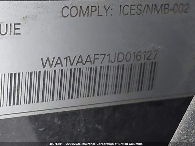 WA1VAAF71JD016127 Audi Q7