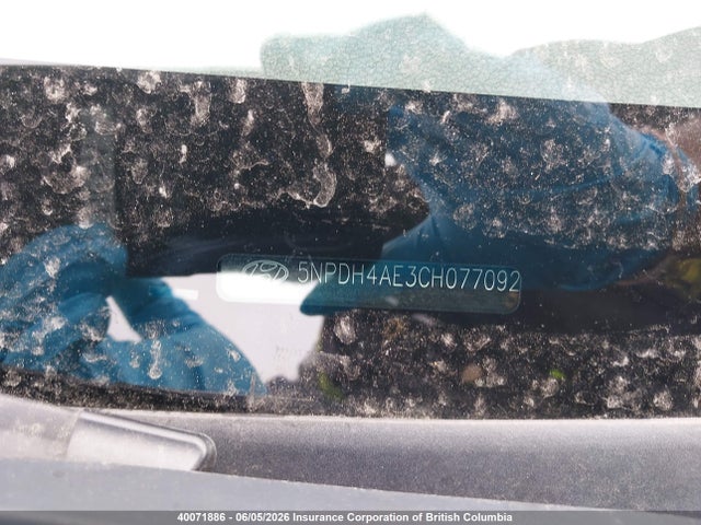 Aukcja sprzedaży 2012 Hyundai Elantra Gls/limited, vin: 5NPDH4AE3CH077092, numer aukcji: 40071886