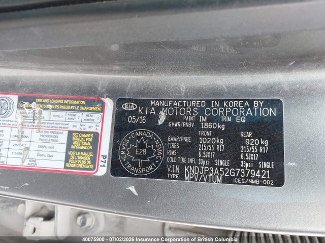 KIA Soul 2016 KNDJP3A52G7379421 Image 9