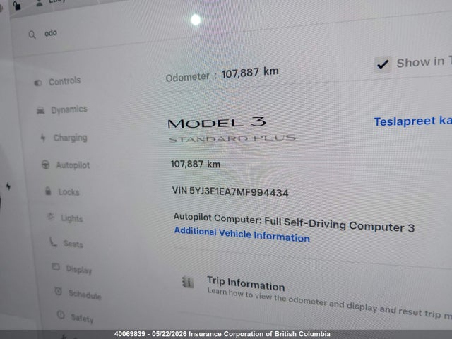 Продажа на аукционе авто 2021 Tesla Model 3, vin: 5YJ3E1EA7MF994434, номер лота: 40069839