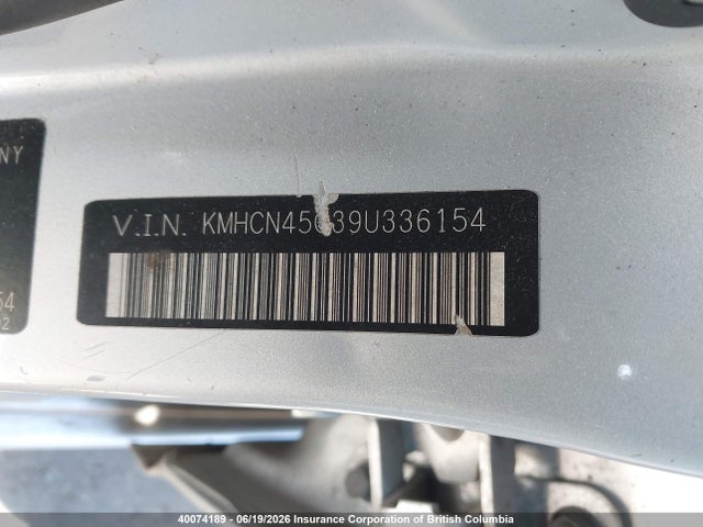 Aukcja sprzedaży 2009 Hyundai Accent Gls, vin: KMHCN45C39U336154, numer aukcji: 40074189