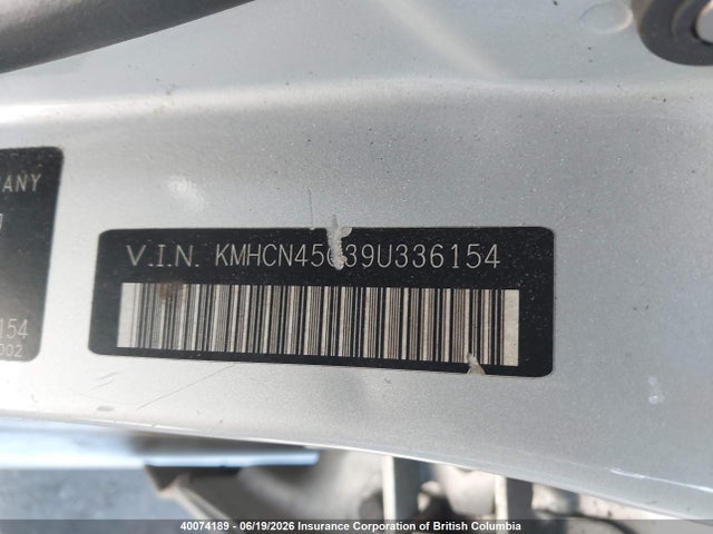 Aukcja sprzedaży 2009 Hyundai Accent Gls, vin: KMHCN45C39U336154, numer aukcji: 40074189