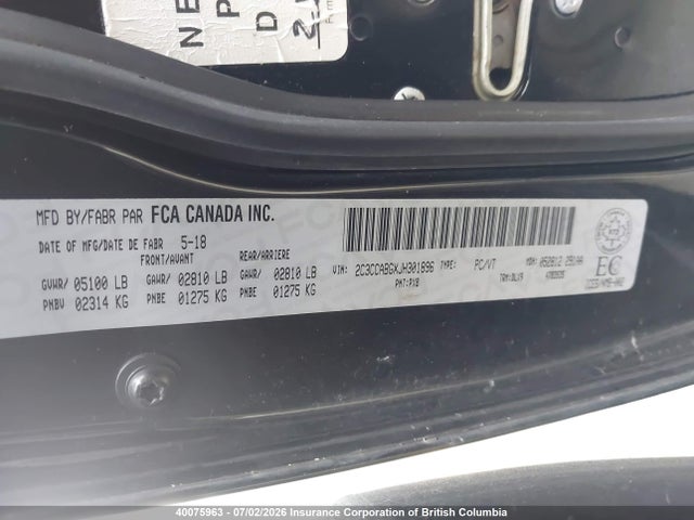 Chrysler 300 2018 2C3CCABGXJH301896 Image 9