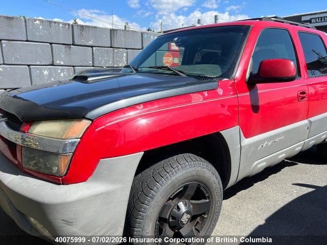 40075999 :رقم المزاد ، 3GNEK13T62G189786 vin ، 2002 Chevrolet Avalanche K1500 مزاد بيع