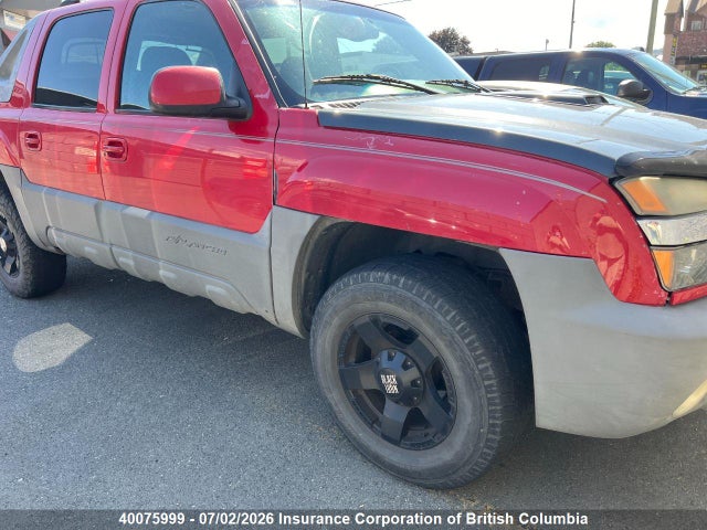 Aukcja sprzedaży 2002 Chevrolet Avalanche K1500, vin: 3GNEK13T62G189786, numer aukcji: 40075999