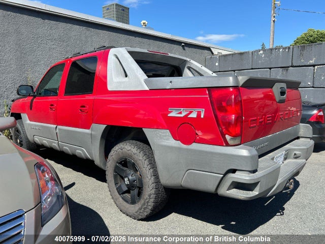 Продаж на аукціоні авто 2002 Chevrolet Avalanche K1500, vin: 3GNEK13T62G189786, номер лоту: 40075999
