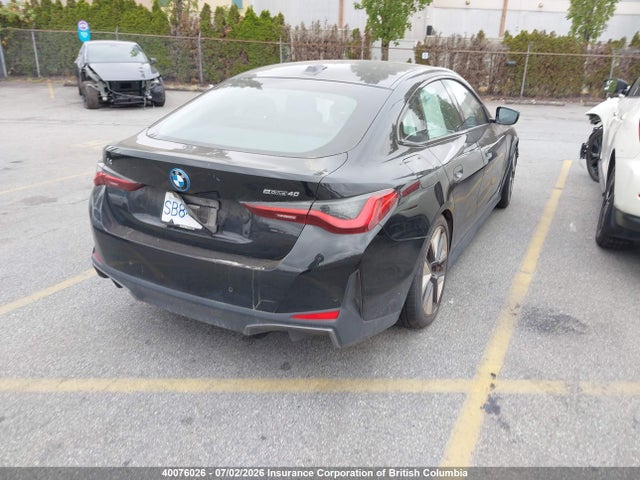 40076026 :رقم المزاد ، WBY73AW00NFM95208 vin ، 2022 Bmw I4 مزاد بيع