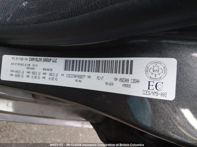 Chrysler 200 LX 2015 1C3CCCFBXFN592277 Image 9