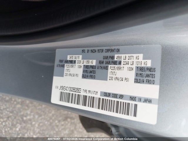 Продаж на аукціоні авто 2016 Mazda Cx-5, vin: JM3KE4CY3G0662563, номер лоту: 40076061