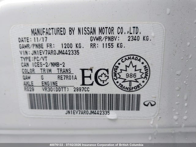 Infiniti Q50 2018 JN1EV7AR0JM442335 Image 9