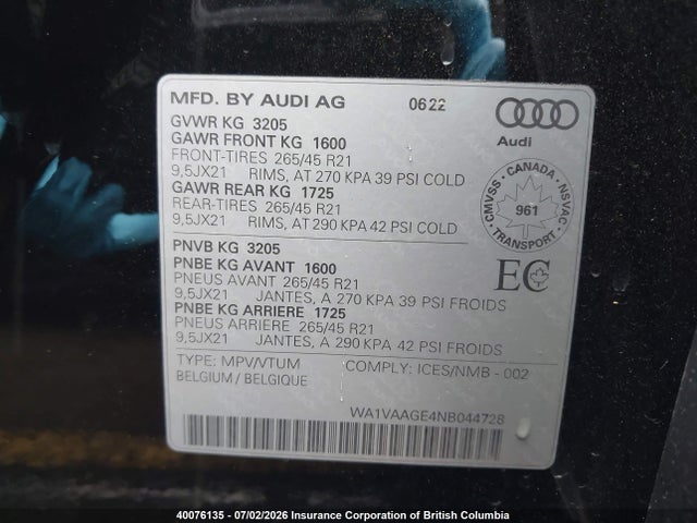 Audi E-tron Chronos 2022 WA1VAAGE4NB044728 Image 9
