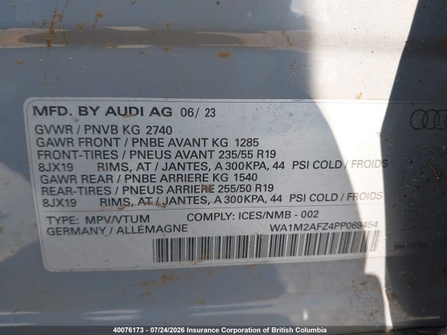 Audi Q4 E-tron Technik 2023 WA1M2AFZ4PP069454 Image 9