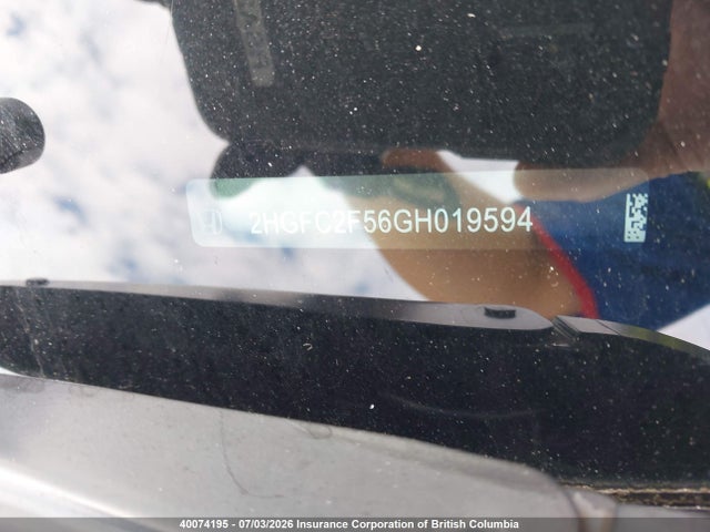 Продажа на аукционе авто 2016 Honda Civic Lx, vin: 2HGFC2F56GH019594, номер лота: 40074195