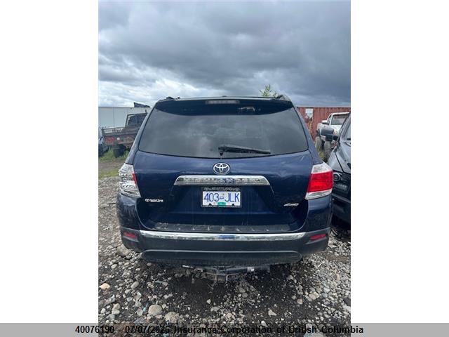 2012 Toyota Highlander Se მანქანა იყიდება აუქციონზე, vin: 5TDBK3EH4CS121778, აუქციონის ნომერი: 40076190