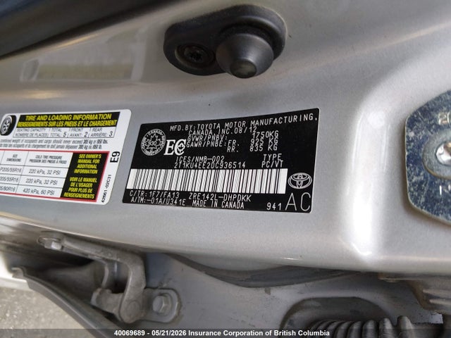 2013 Toyota Corolla Matrix მანქანა იყიდება აუქციონზე, vin: 2T1KU4EE2DC936514, აუქციონის ნომერი: 40069689