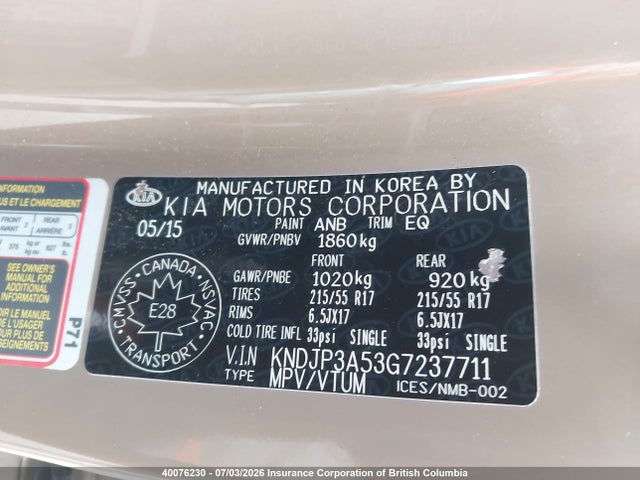 Aukcja sprzedaży 2016 Kia Soul, vin: KNDJP3A53G7237711, numer aukcji: 40076230