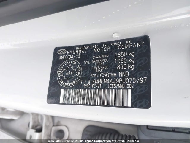 Hyundai Elantra Limited 2023 KMHLN4AJ9PU073797 Image 9