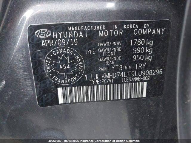 Aukcja sprzedaży 2020 Hyundai Elantra Se, vin: KMHD74LF9LU908296, numer aukcji: 40069089
