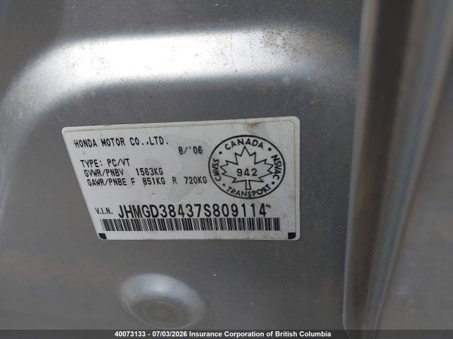 Продаж на аукціоні авто 2007 Honda Fit Lx, vin: JHMGD38437S809114, номер лоту: 40073133