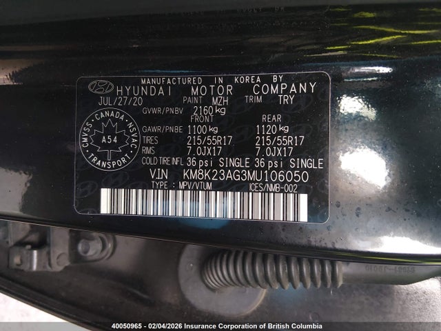Продаж на аукціоні авто 2021 Hyundai Kona Sel, vin: KM8K23AG3MU106050, номер лоту: 40050965