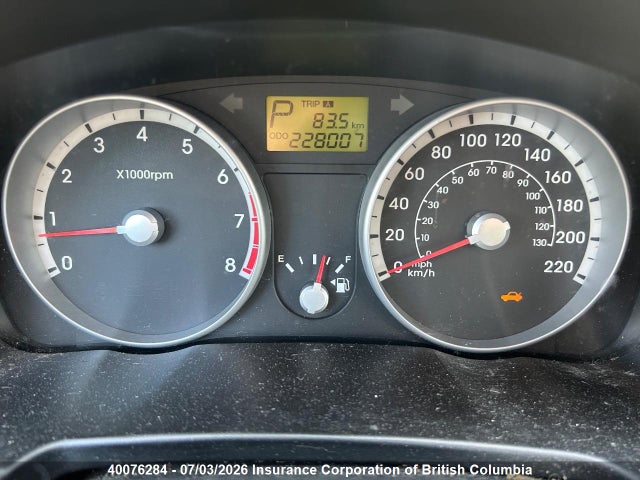 40076284 :رقم المزاد ، KMHCN45CX9U290645 vin ، 2009 Hyundai Accent Gls مزاد بيع