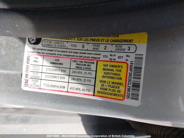Продаж на аукціоні авто 2012 Ford Focus Titanium, vin: 1FAHP3N20CL296205, номер лоту: 40074865