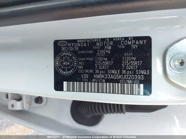 Hyundai Kona 2019 KM8K33AG5KU020393 Image 9
