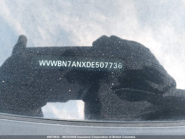 40074533 :رقم المزاد ، WVWBN7ANXDE507736 vin ، 2013 Volkswagen Cc Sport مزاد بيع