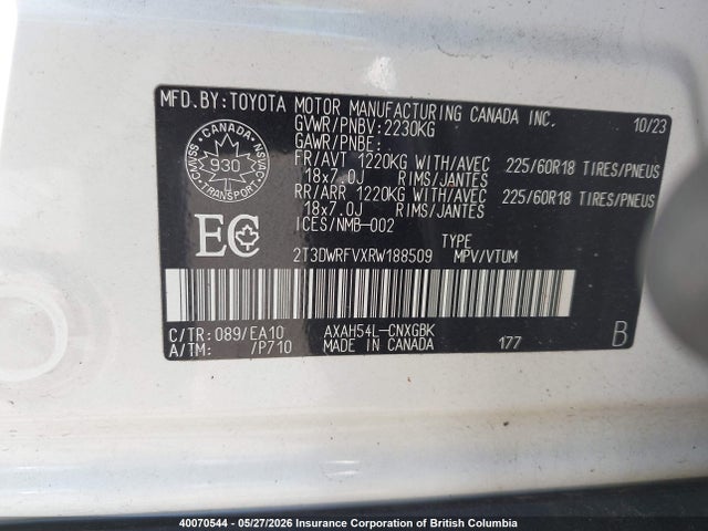 Toyota Rav4 Limited 2024 2T3DWRFVXRW188509 Image 9