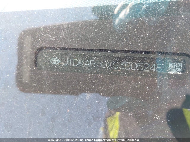 Aukcja sprzedaży 2016 Toyota Prius, vin: JTDKARFUXG3505248, numer aukcji: 40076453