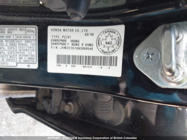 Продаж на аукціоні авто 2010 Honda Insight Ex, vin: JHMZE2H70AS800548, номер лоту: 40076457