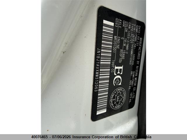 Aukcja sprzedaży 2021 Nissan Qashqai S, vin: JN1BJ1AVXMW312063, numer aukcji: 40076465