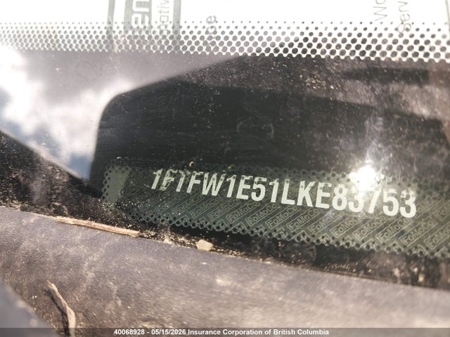 Auction sale of the 2020 Ford F150 Supercrew, vin: 1FTFW1E51LKE83753, lot number: 40068928