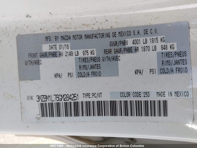 Mazda 3 TOURING 2016 3MZBM1L76GM284251 Image 9