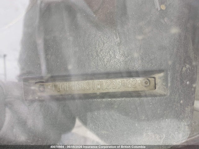 40070984 :رقم المزاد ، 1J4FJ68S1WL239462 vin ، 1998 Jeep Cherokee Sport/classic مزاد بيع