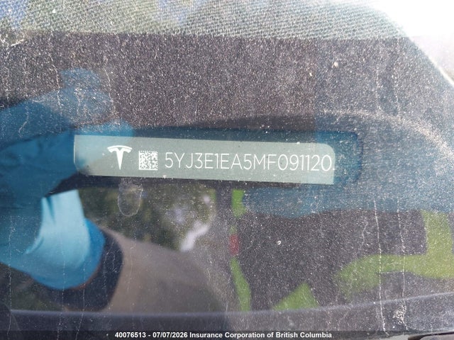 5YJ3E1EA5MF091120 Tesla MODEL 3