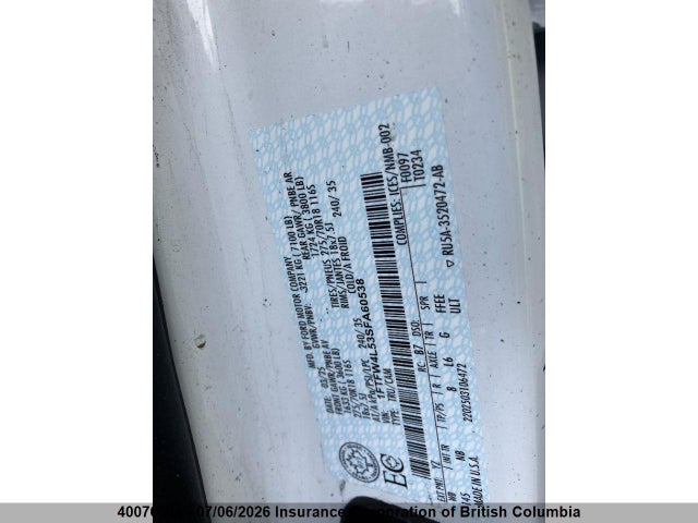 40076544 :رقم المزاد ، 1FTFW4L53SFA60538 vin ، 2025 Ford F150 مزاد بيع